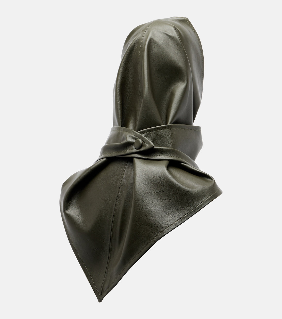 Nour Hammour - Draped leather hood