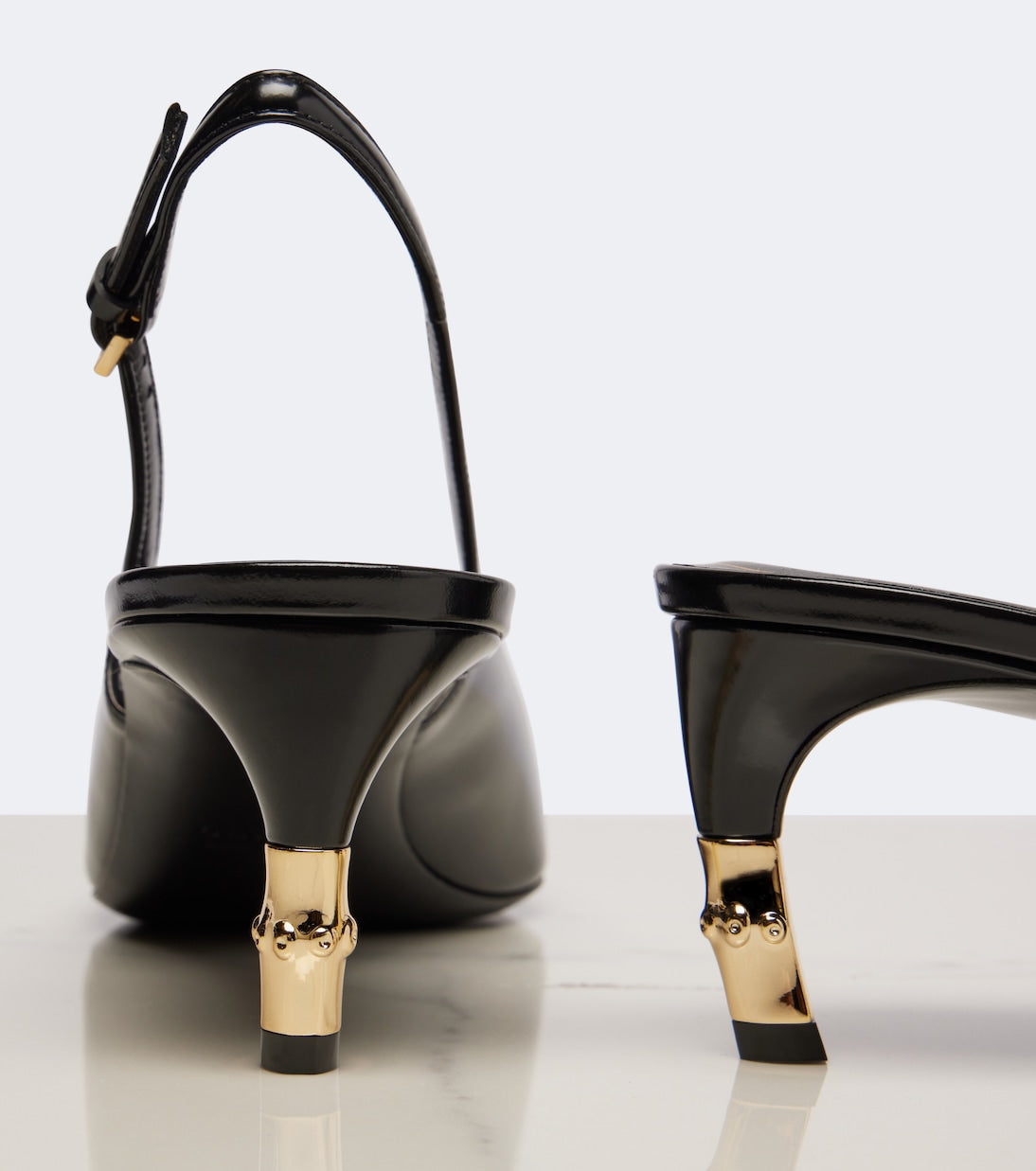 Gucci - Eva leather slingback pumps