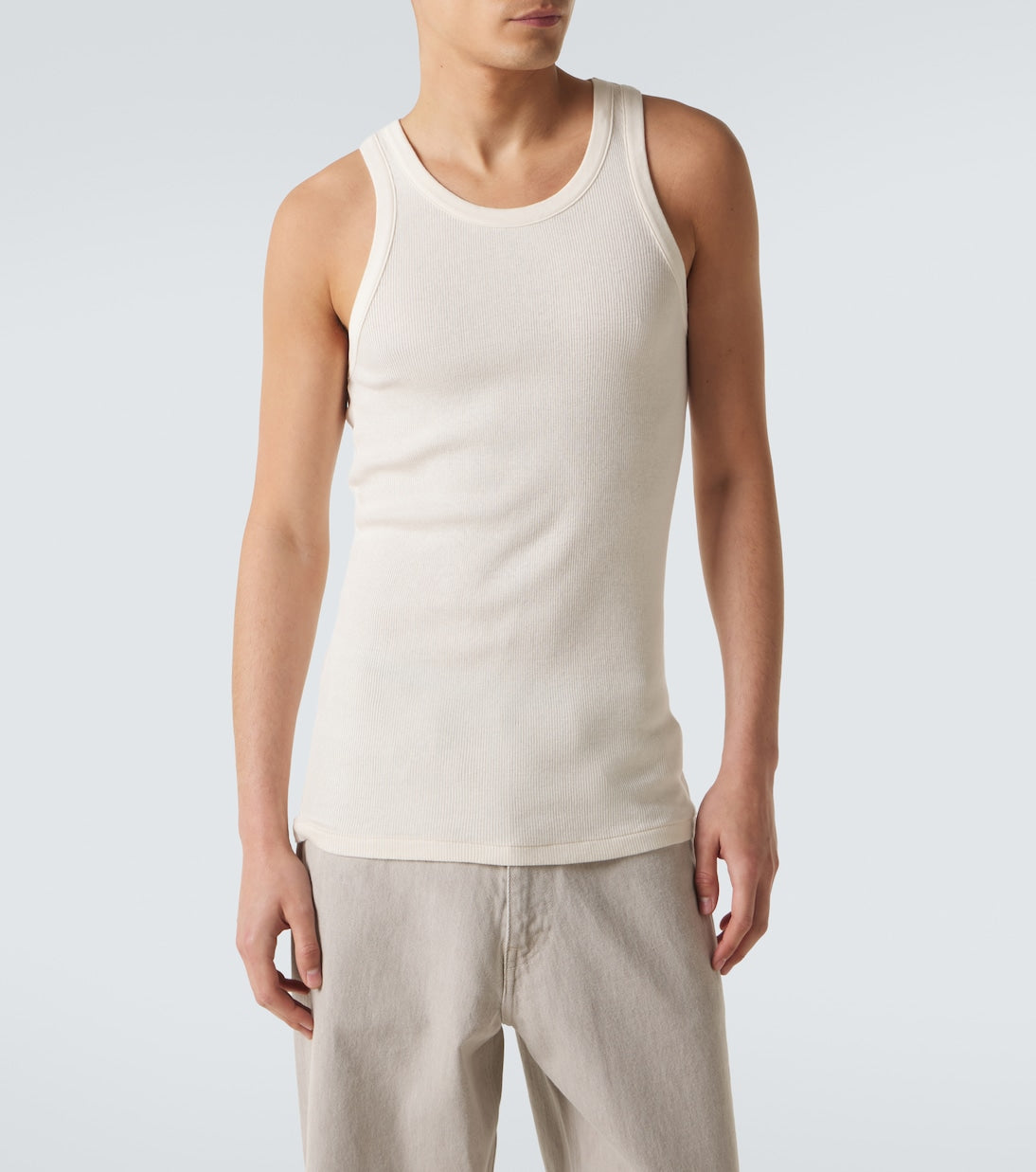 Auralee - Ribbed-knit cotton tank top