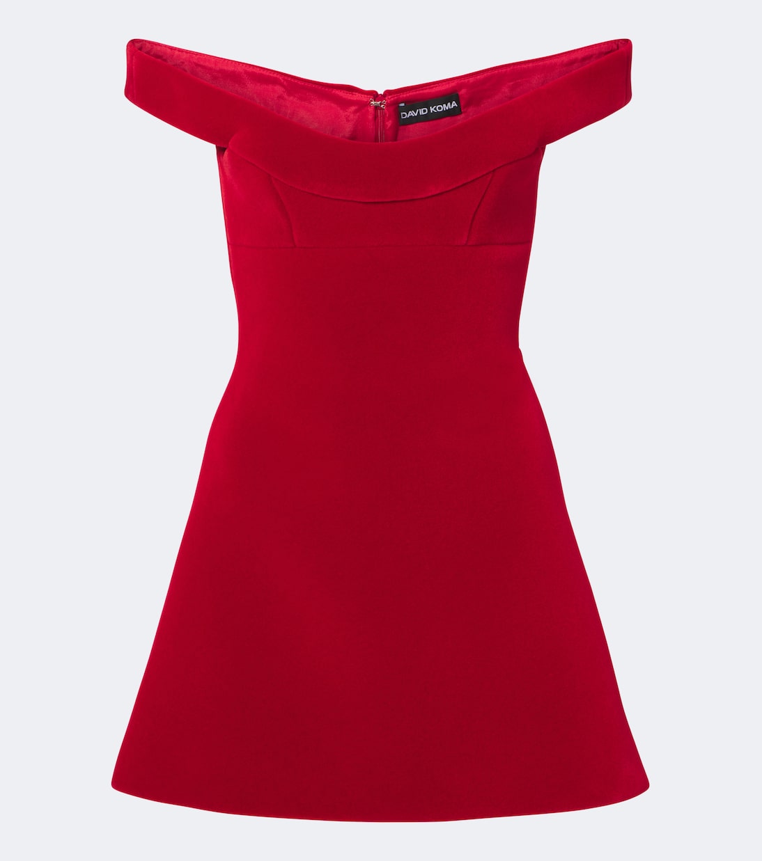 David Koma - Off-shoulder velvet minidress