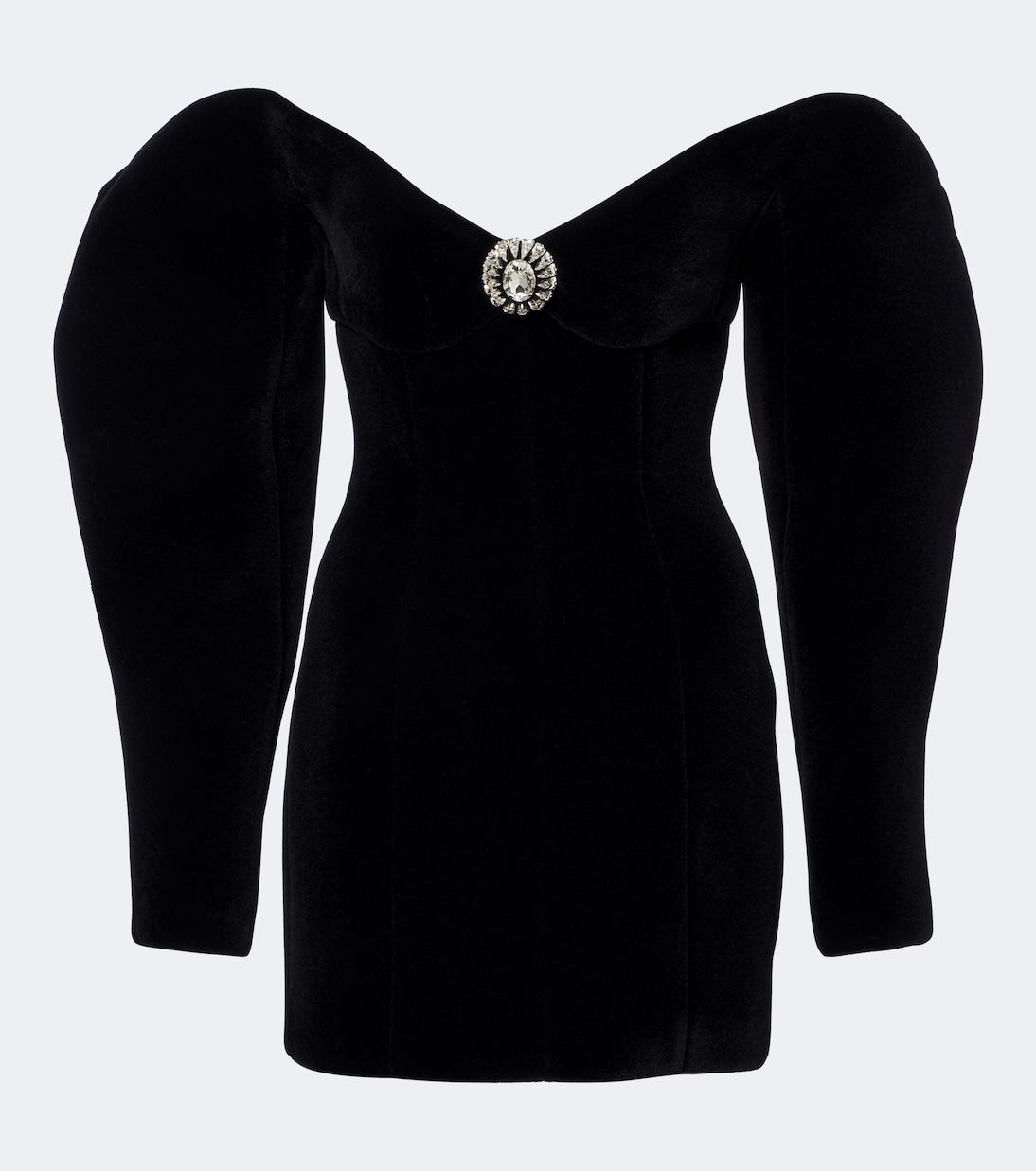 David Koma - Off-shoulder velvet minidress