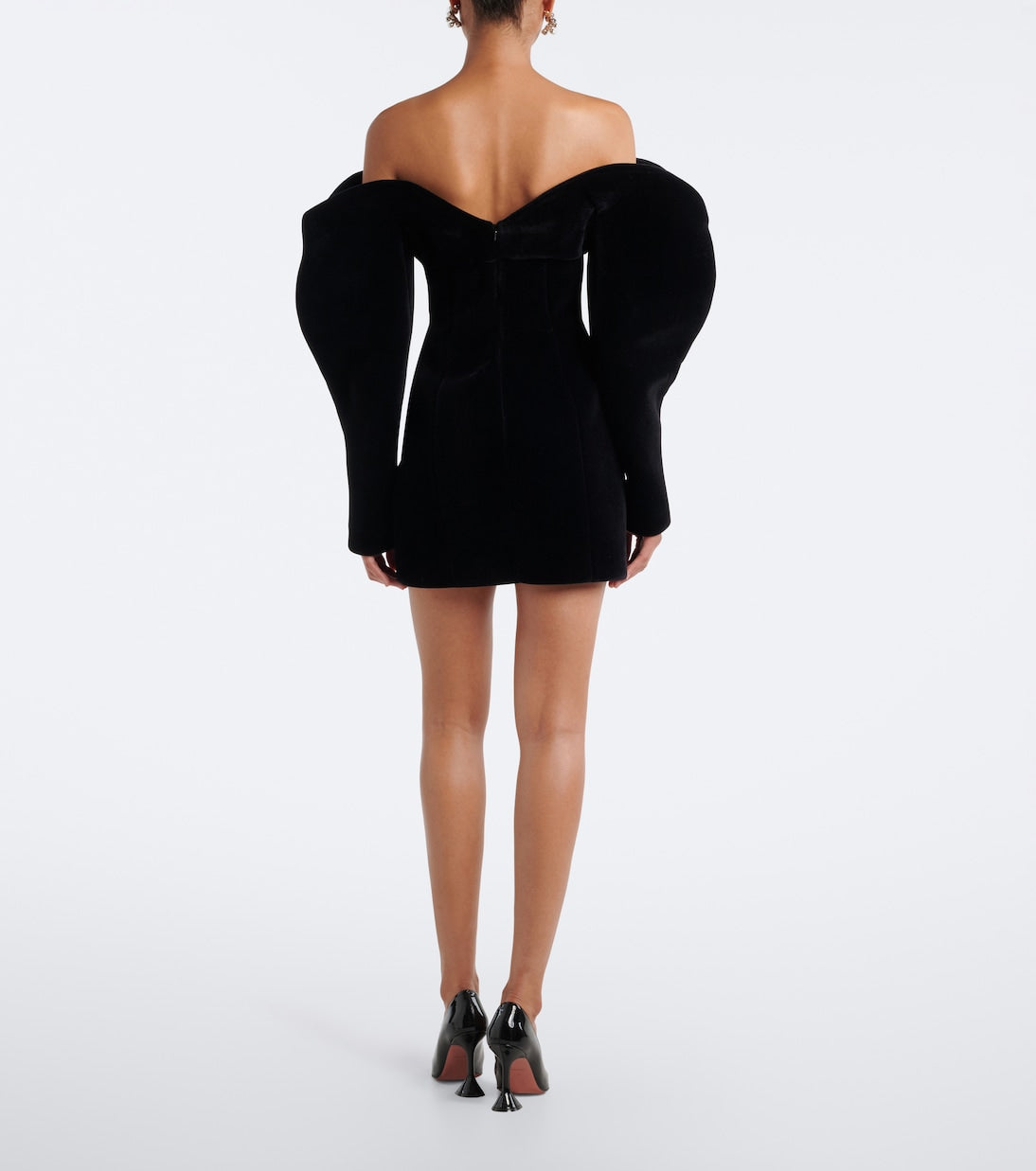 David Koma - Off-shoulder velvet minidress