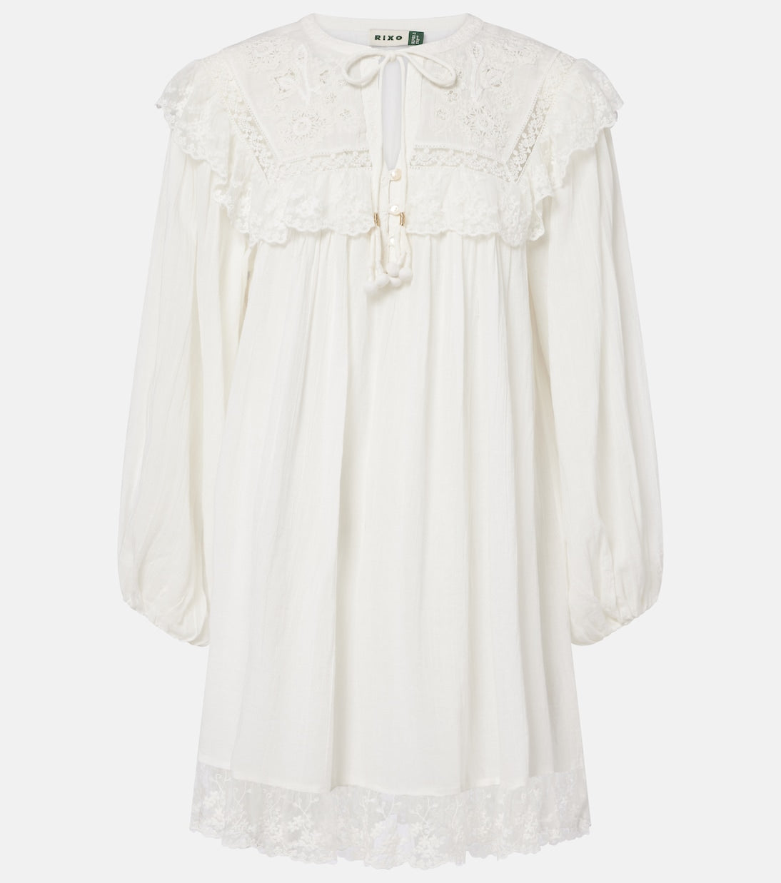 Rixo - Inez embroidered cotton minidress