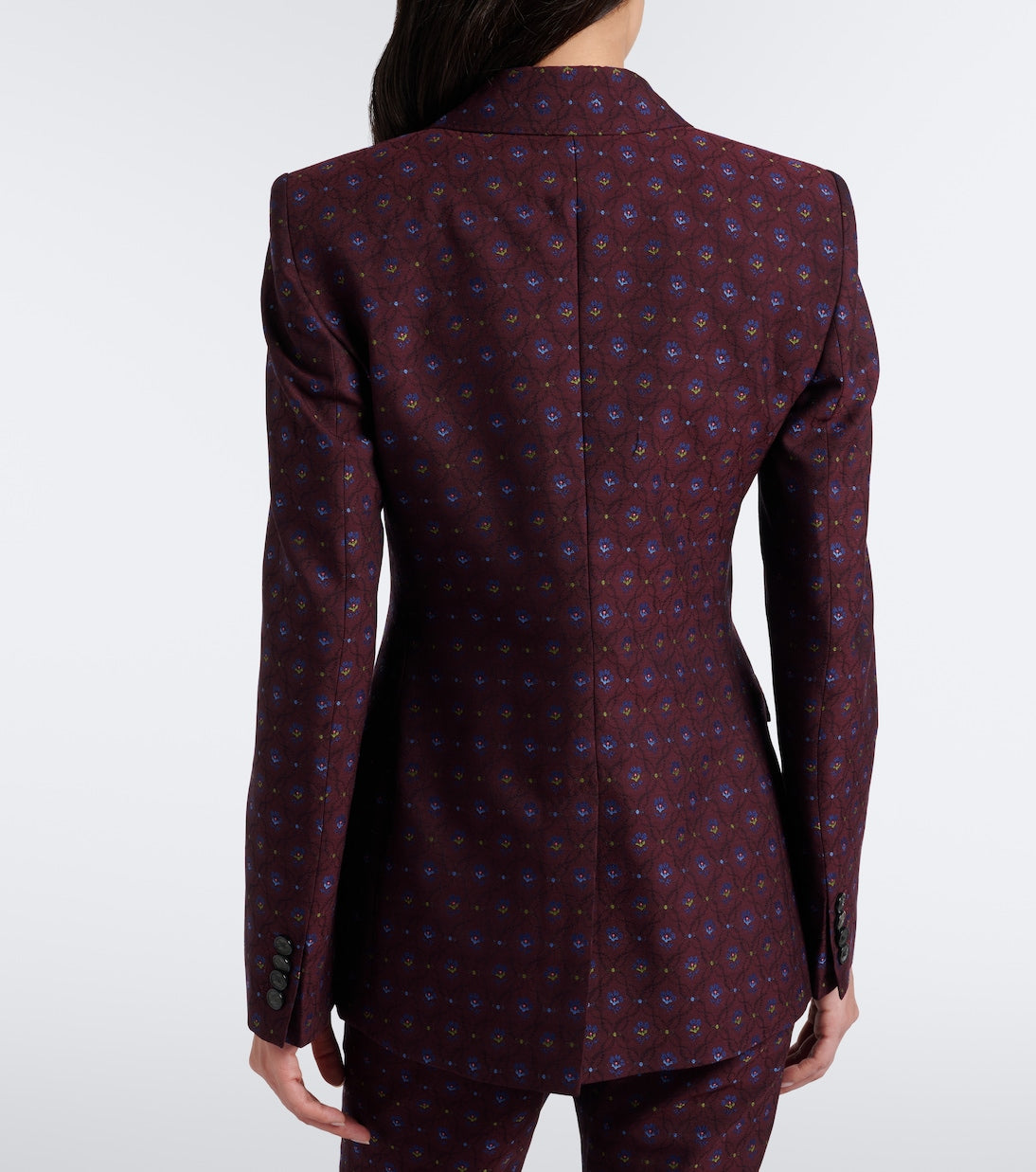 Etro - Floral wool and cotton jacquard blazer