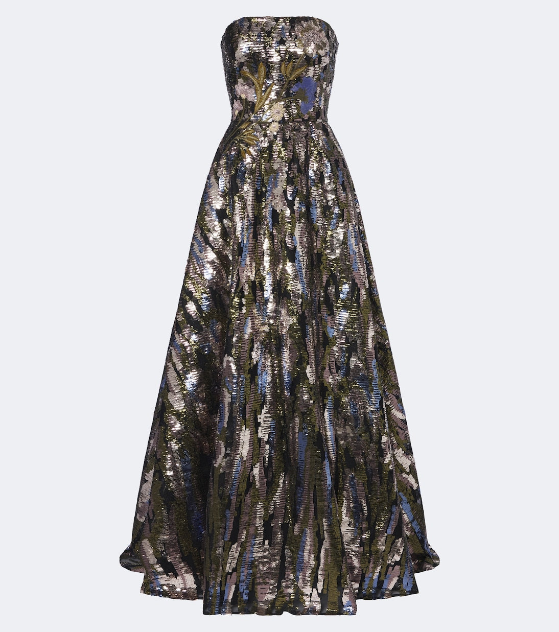 Elie Saab - Embellished silk-blend bustier gown