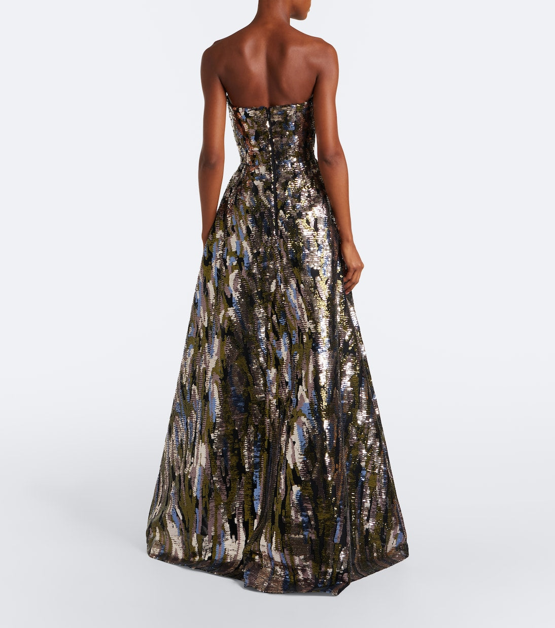 Elie Saab - Embellished silk-blend bustier gown