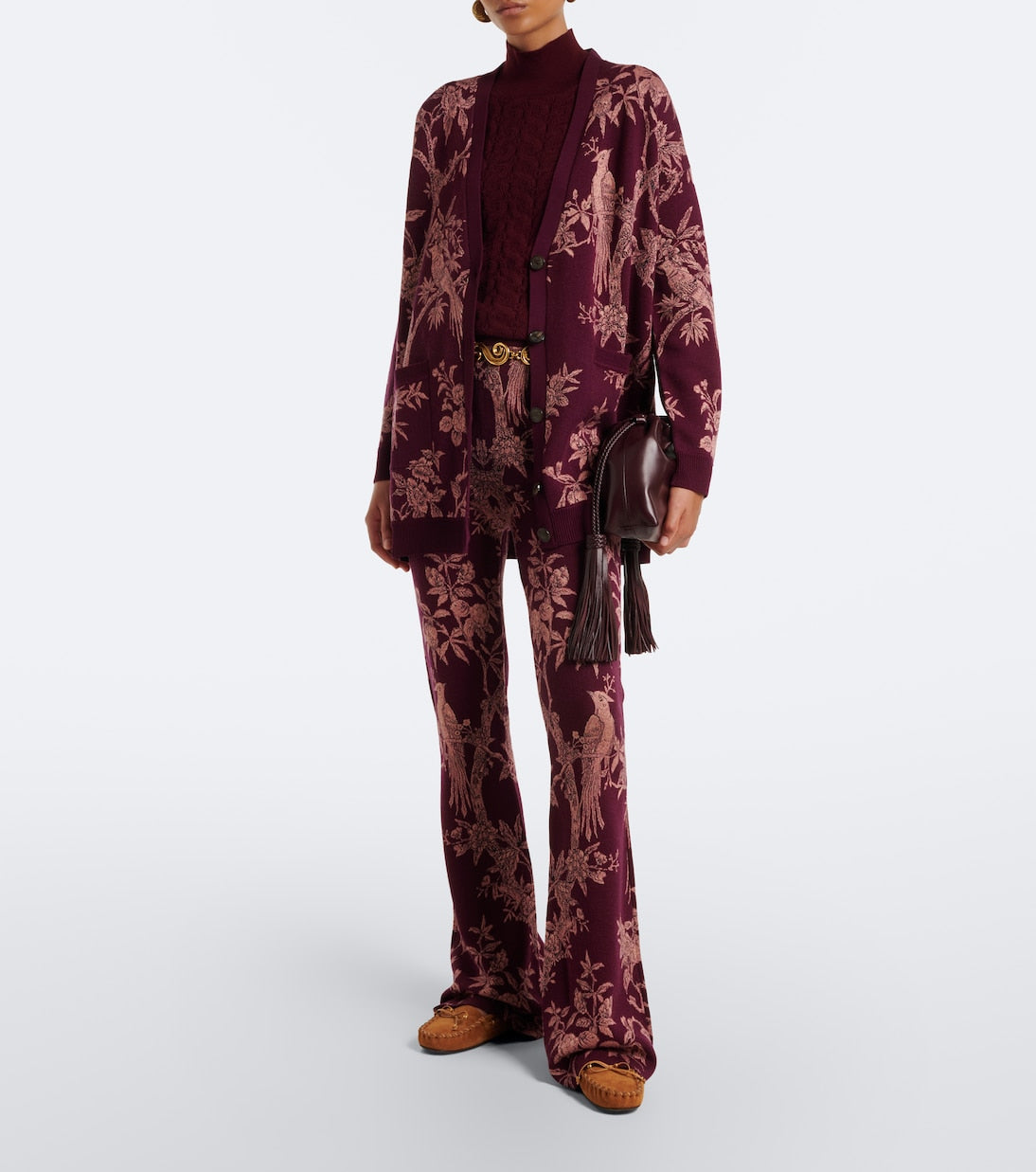 Etro - Wool-blend jacquard flared pants