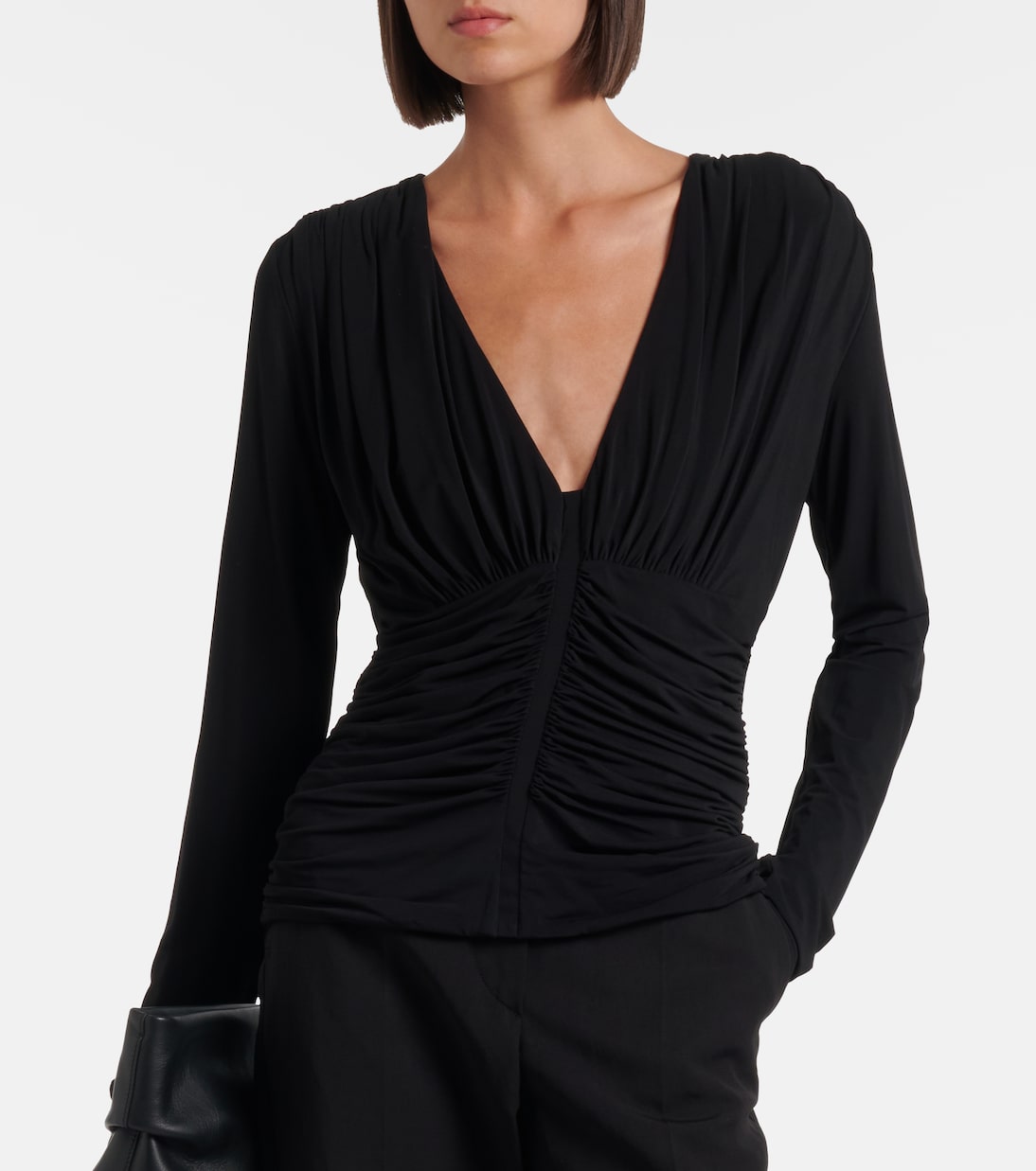 Sportmax - Ruched crêpe top