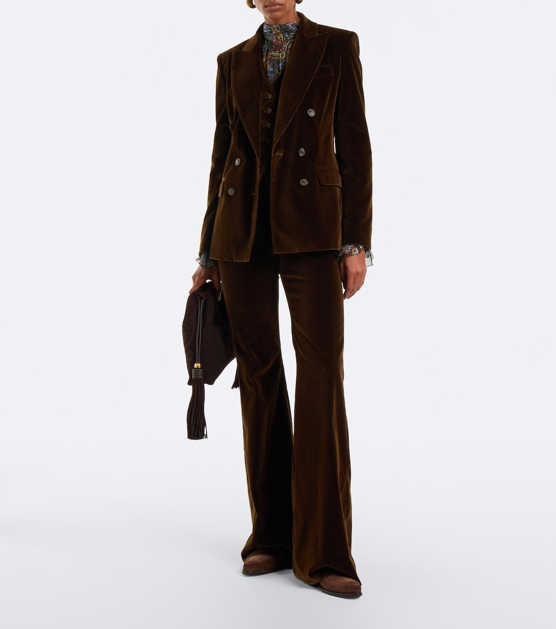 Etro - Cotton velvet flared pants