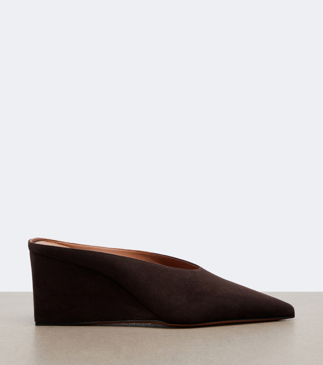 Alaïa - Cube suede wedge mules