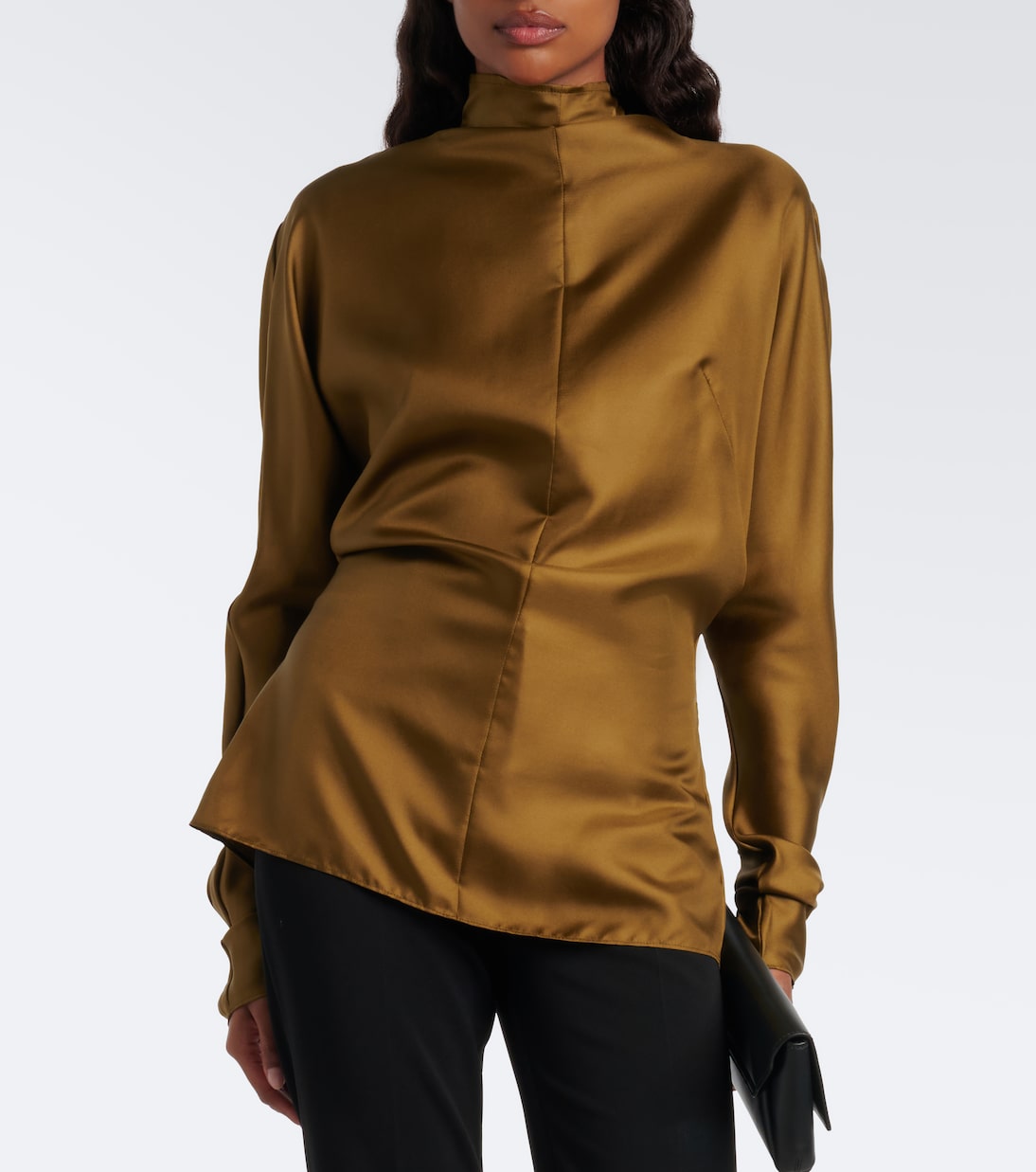 Mugler - Silk twill top