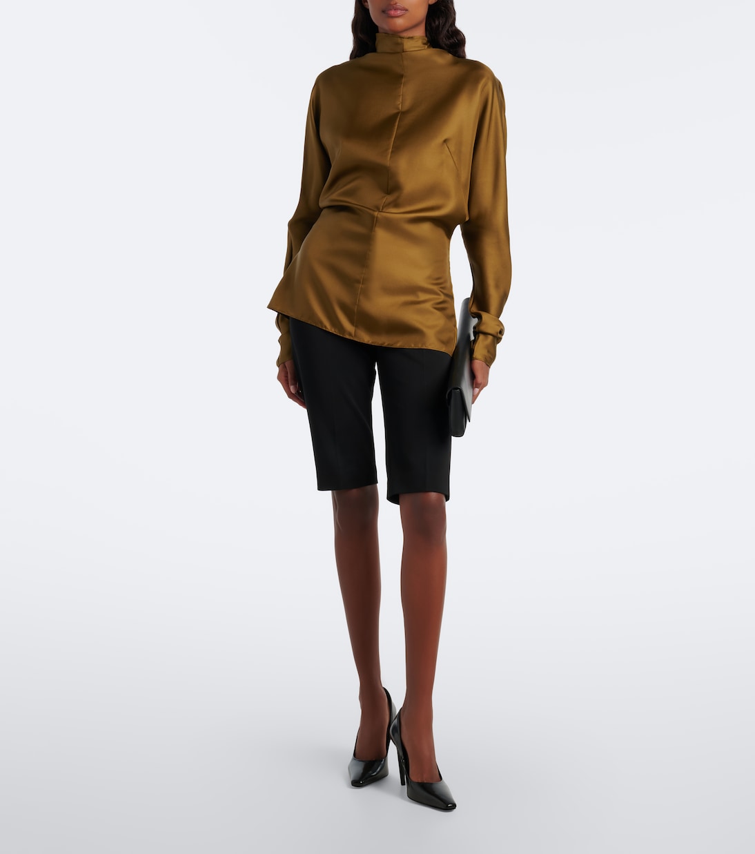 Mugler - Silk twill top