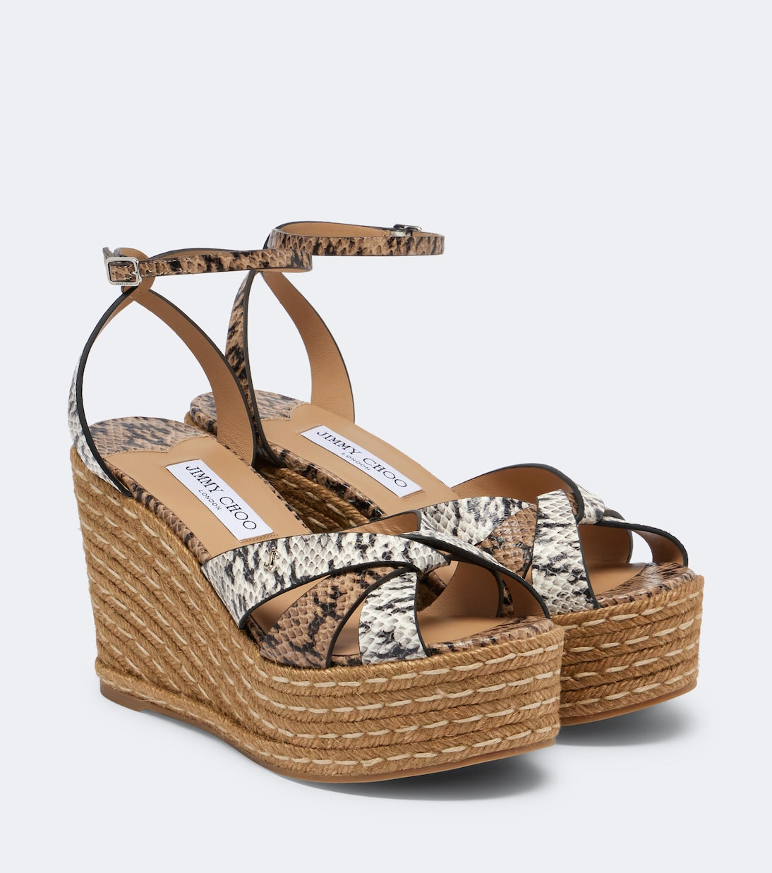 Jimmy Choo - Korra snake-print leather espadrilles