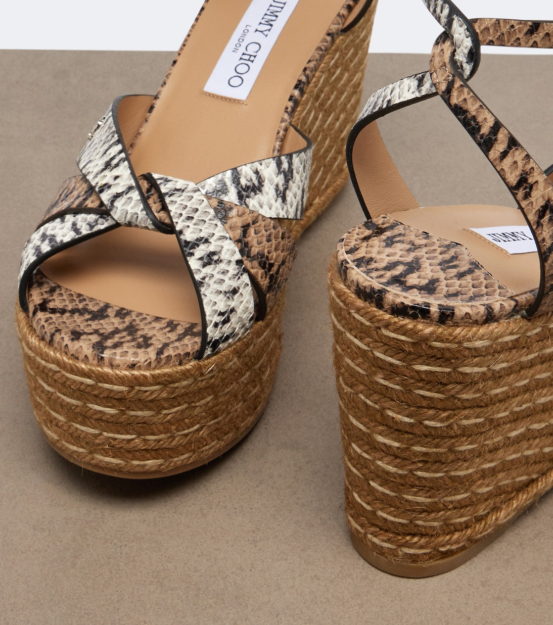 Jimmy Choo - Korra snake-print leather espadrilles