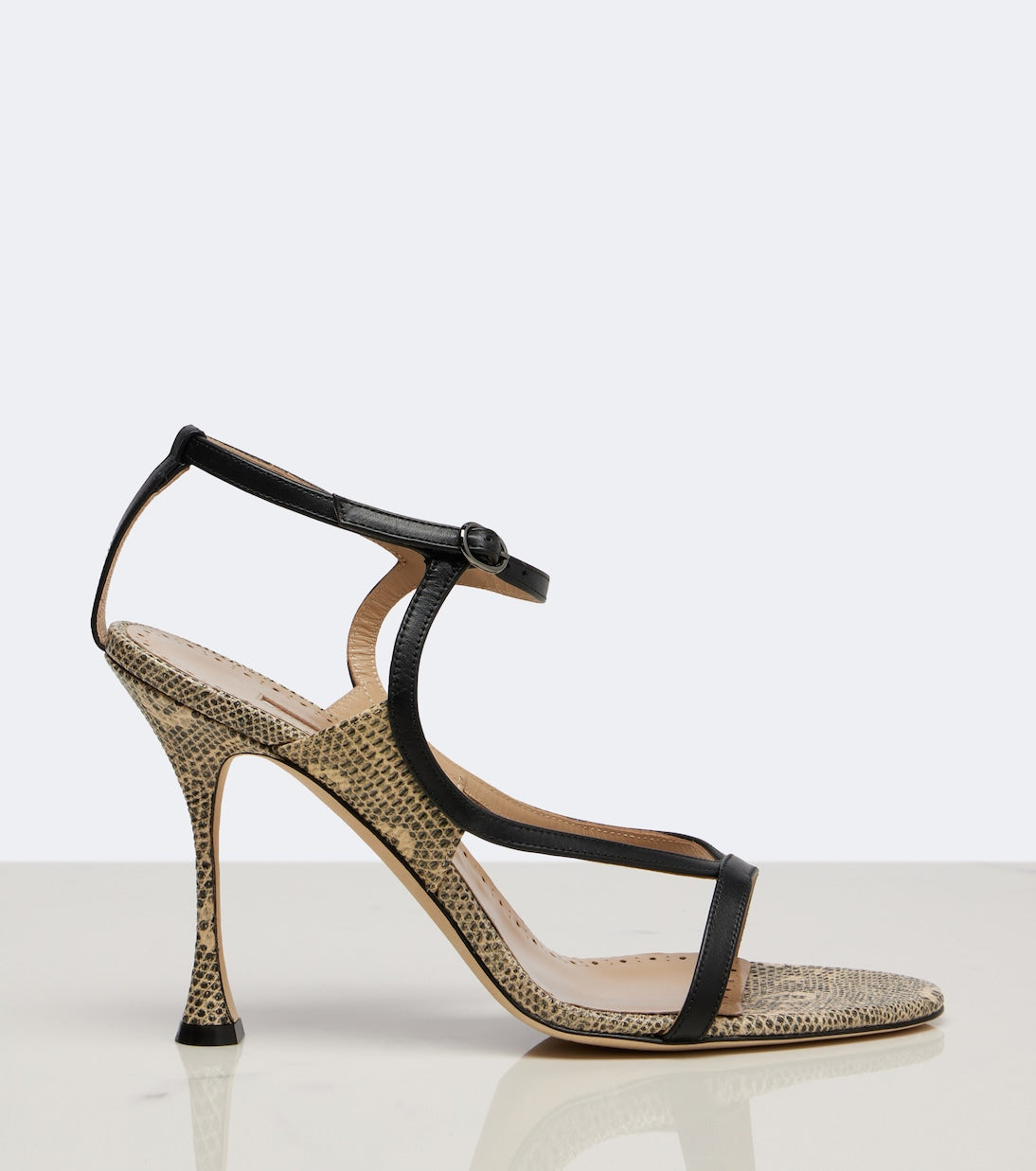 Manolo Blahnik - Tibula snake-effect leather sandals