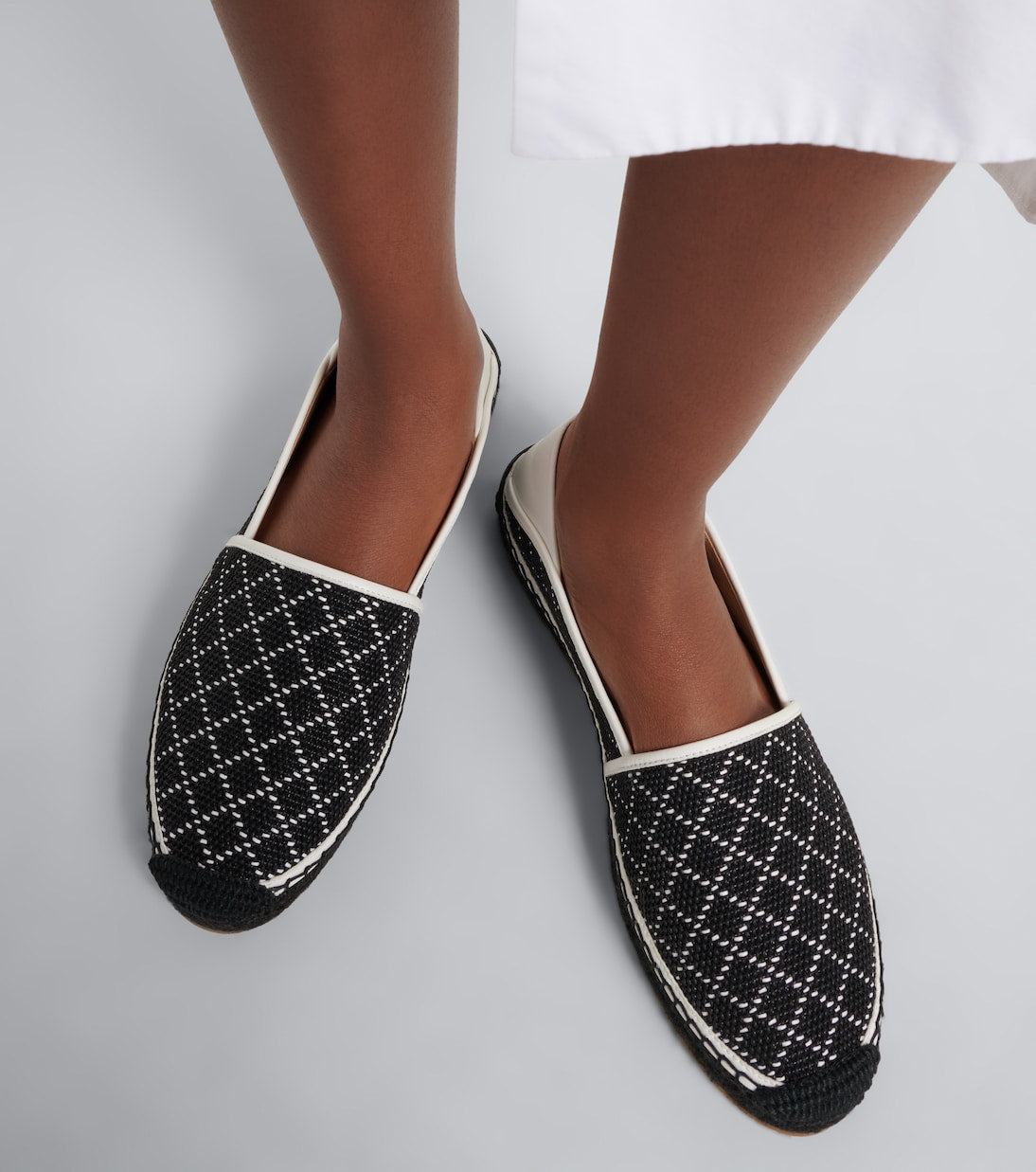 Manolo Blahnik - Espadra raffia-effect espadrilles