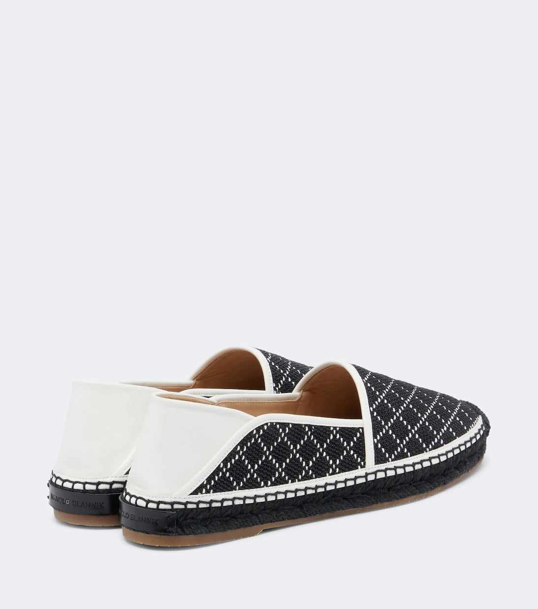 Manolo Blahnik - Espadra raffia-effect espadrilles