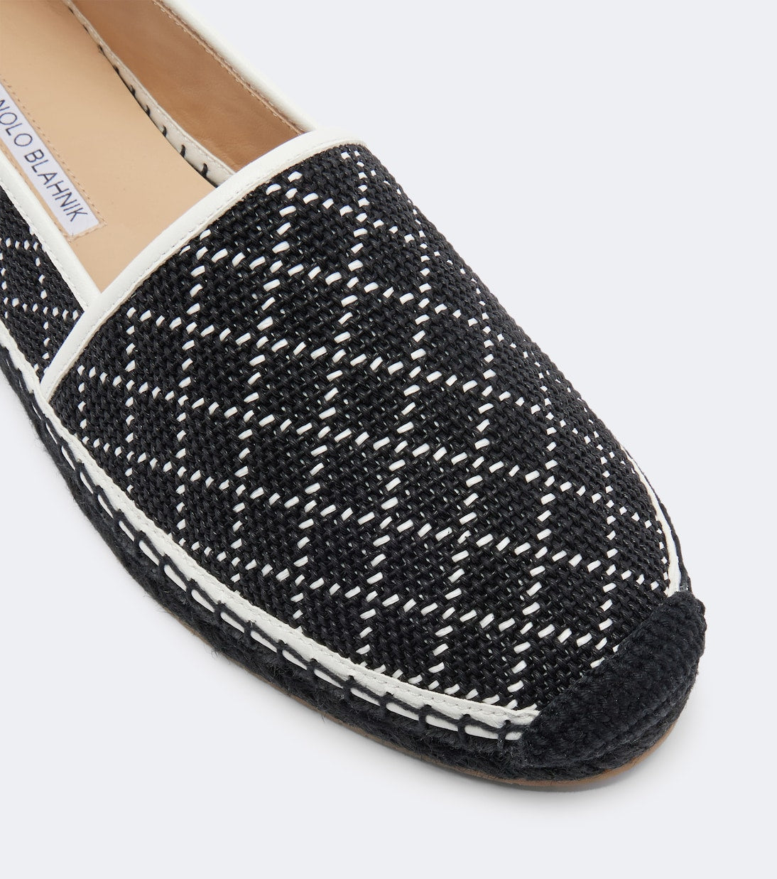 Manolo Blahnik - Espadra raffia-effect espadrilles