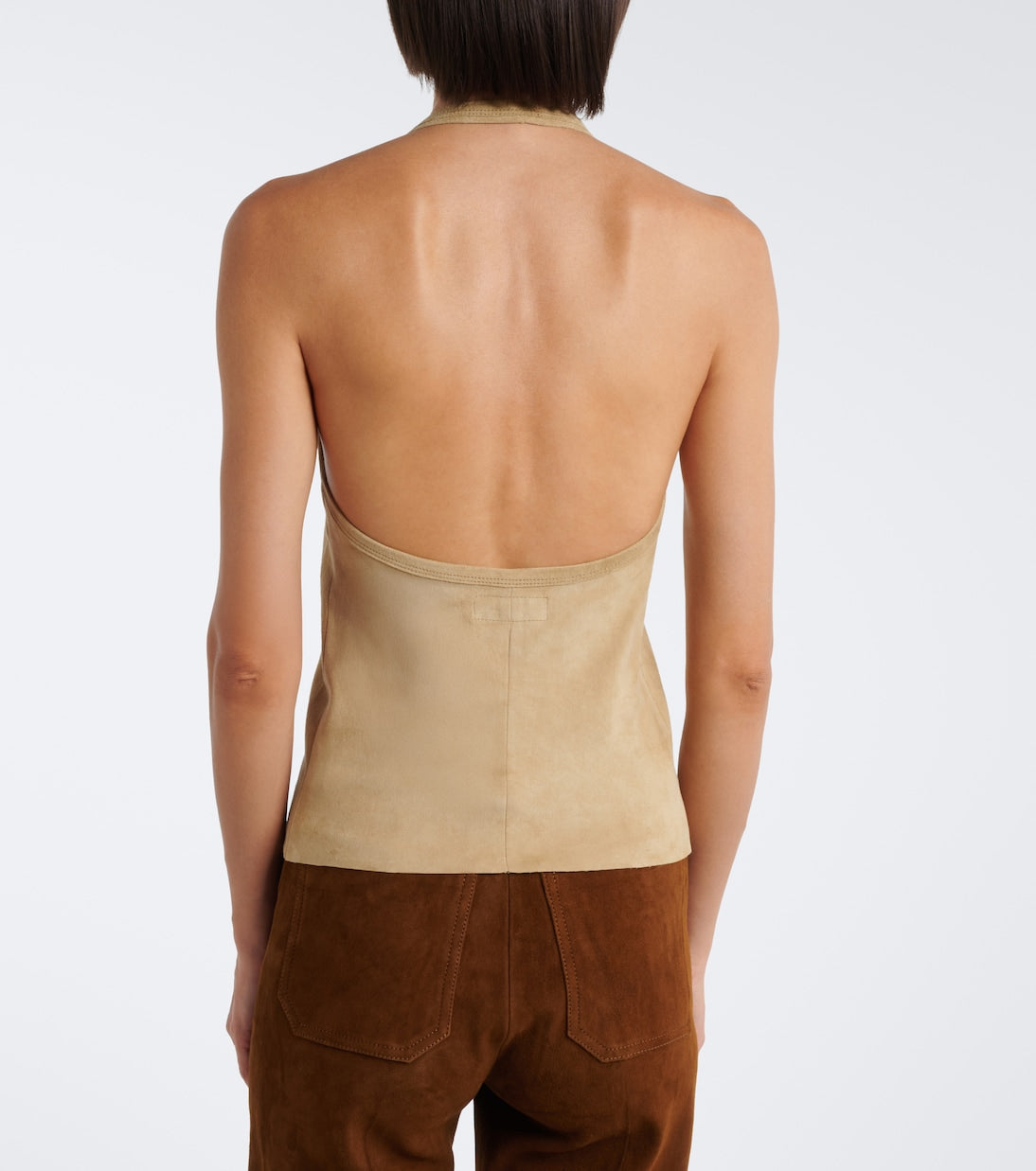 Stouls - Cherry halterneck suede top