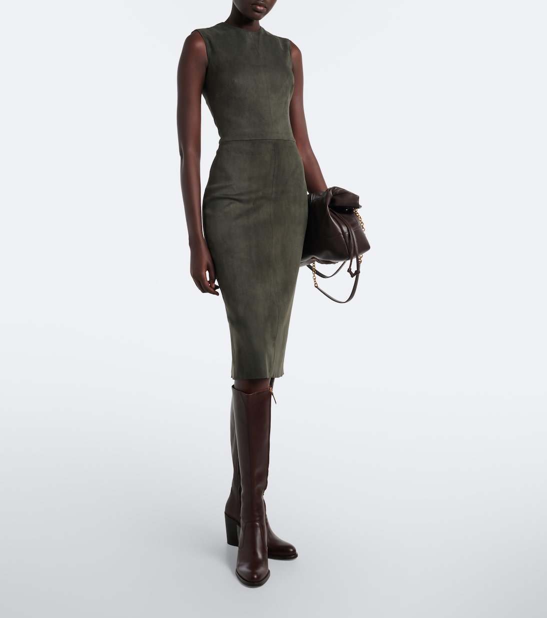 Stouls - Evita suede midi dress