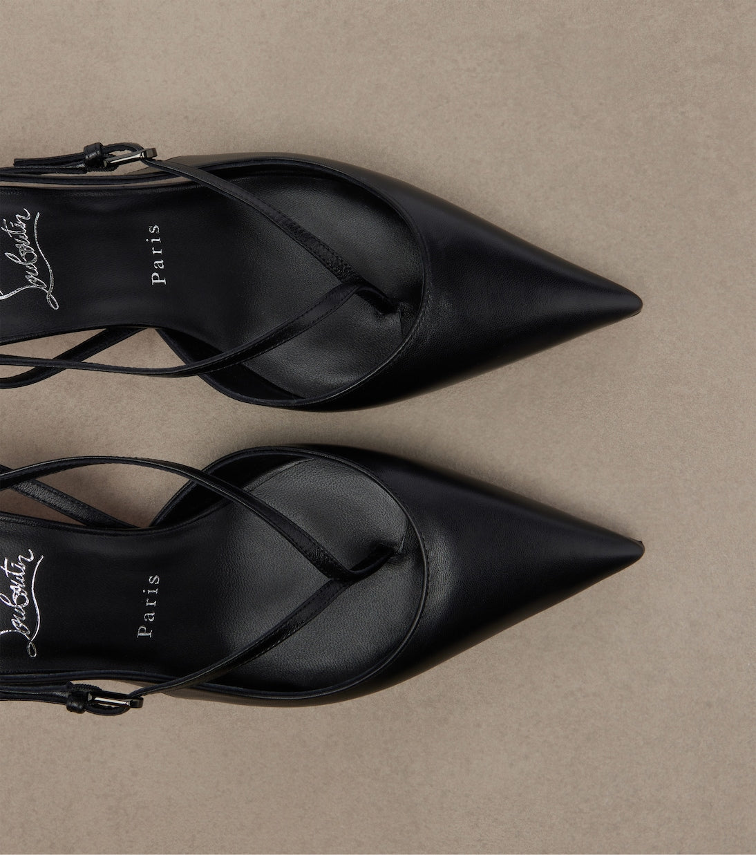 Christian Louboutin - Miss Z leather slingback pumps