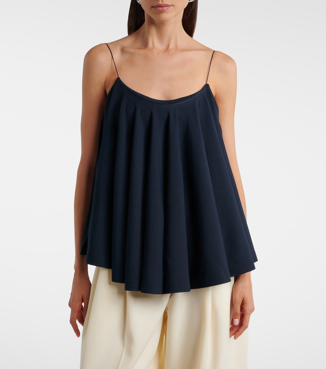 Jacquemus - Voile open-back jersey top