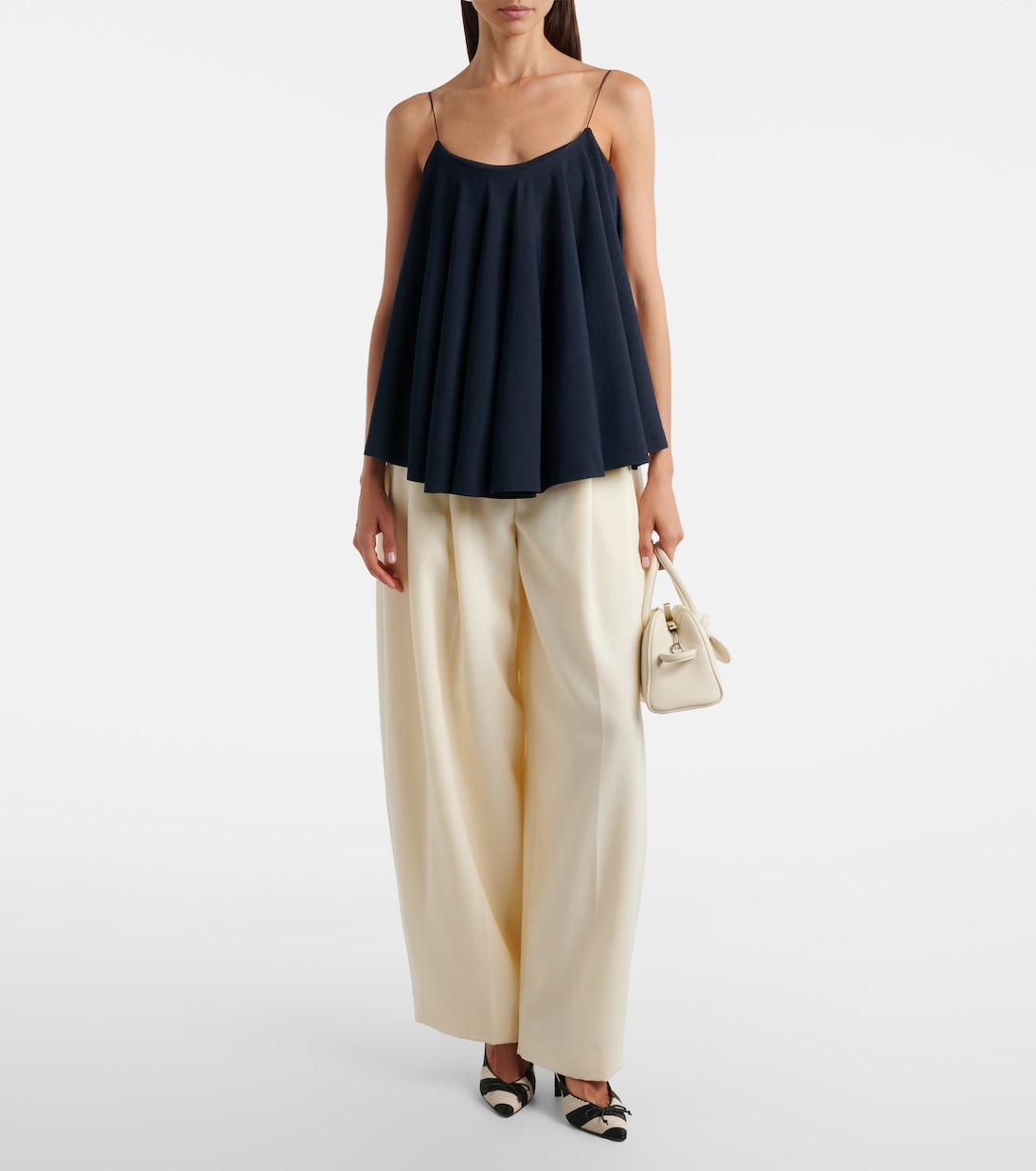 Jacquemus - Voile open-back jersey top