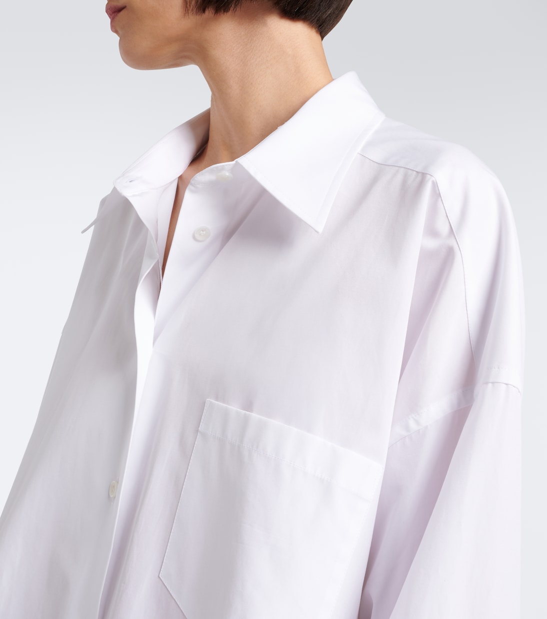 Maison Margiela - Oversized cotton poplin shirt