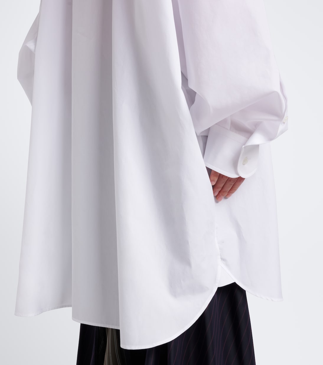 Maison Margiela - Oversized cotton poplin shirt