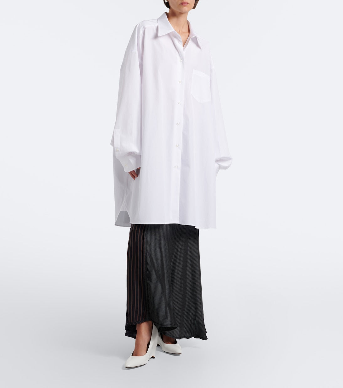Maison Margiela - Oversized cotton poplin shirt