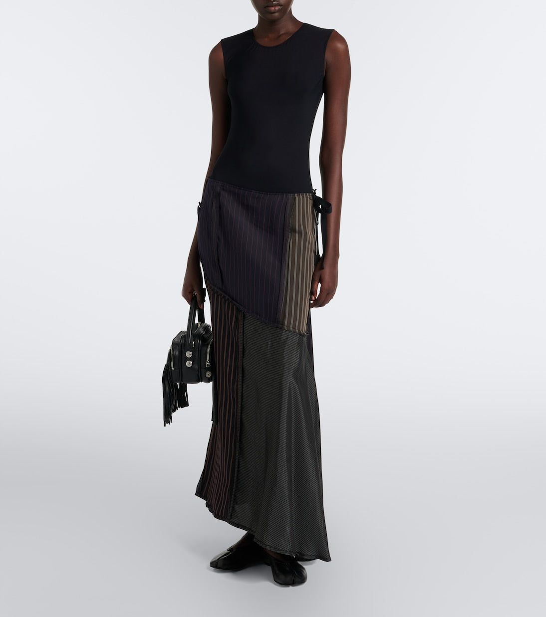 Maison Margiela - Patchwork striped maxi skirt