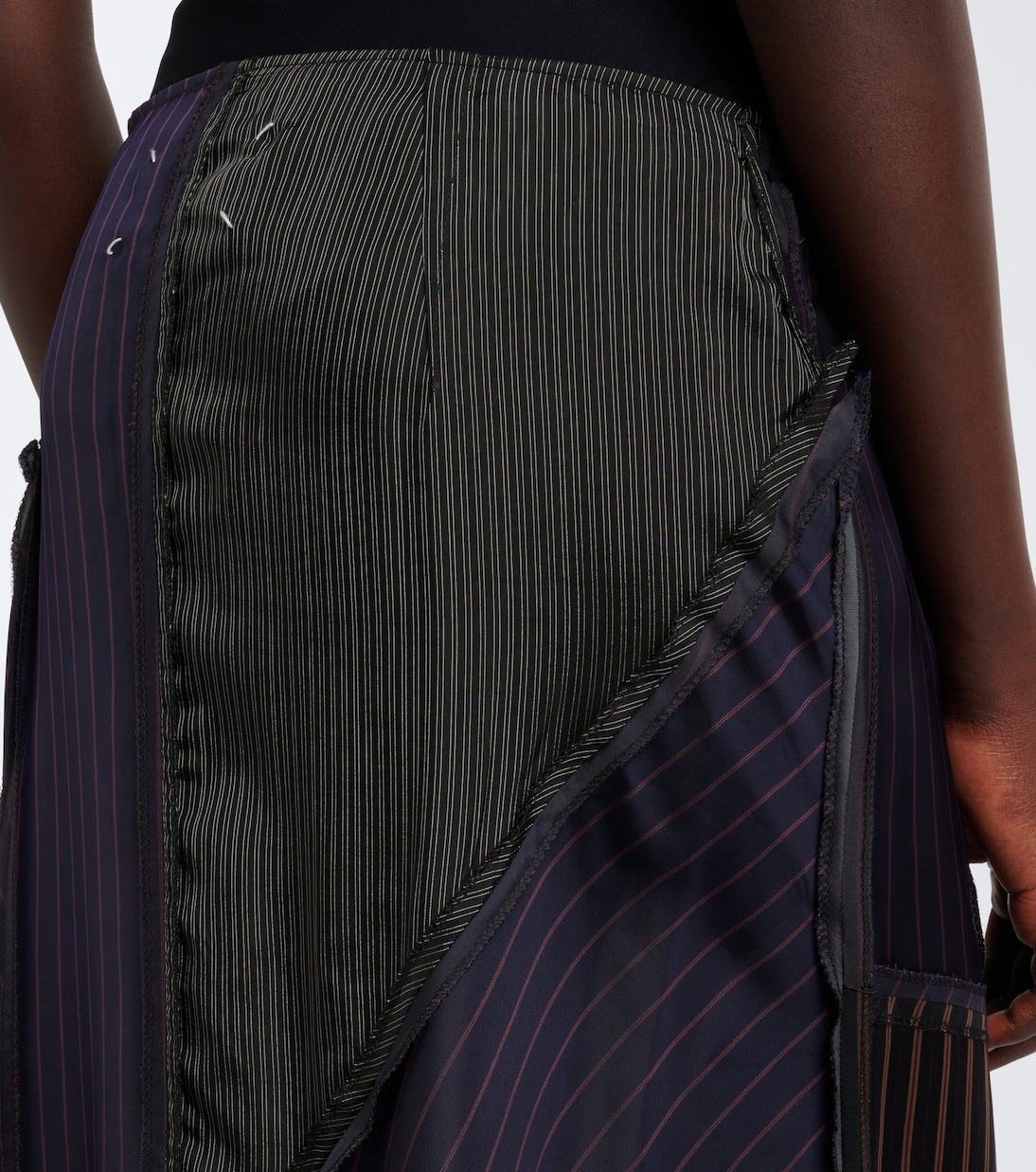 Maison Margiela - Patchwork striped maxi skirt