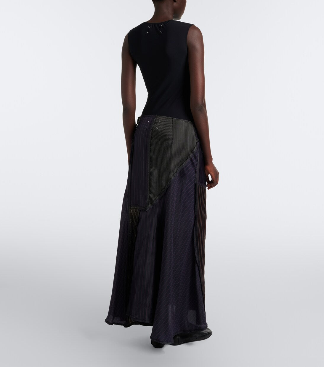 Maison Margiela - Patchwork striped maxi skirt
