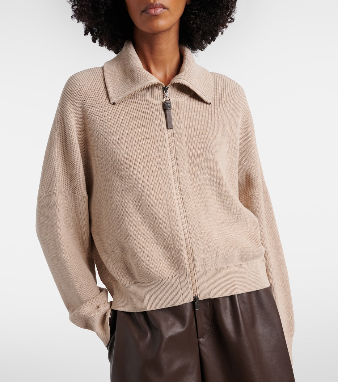 Brunello Cucinelli - Knitted cotton blouson jacket