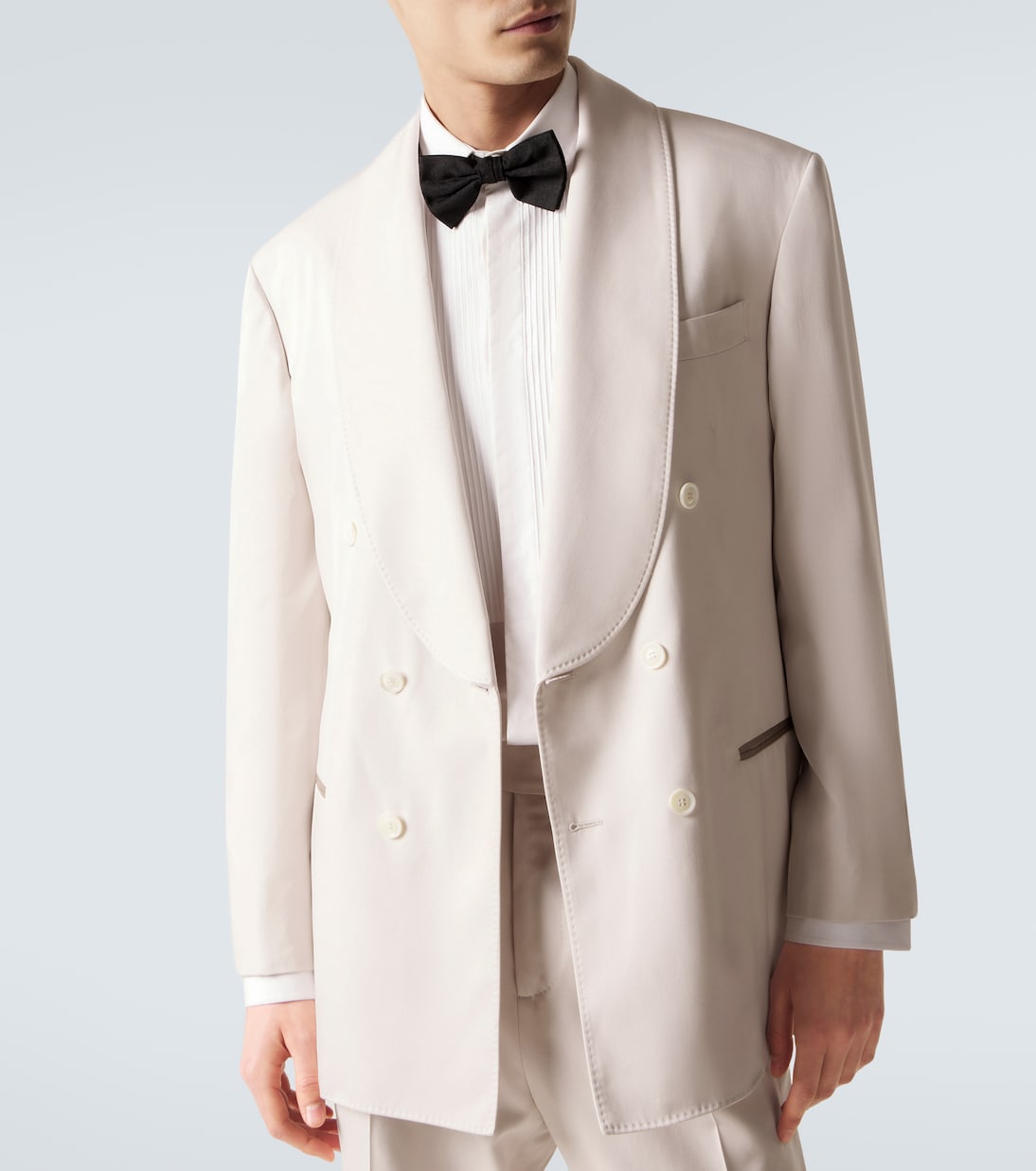 Brunello Cucinelli - Double-breasted silk blazer