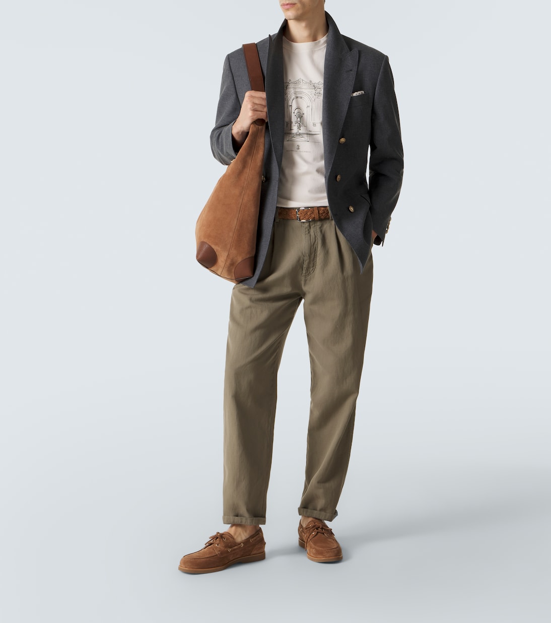 Brunello Cucinelli - Cotton and linen straight pants
