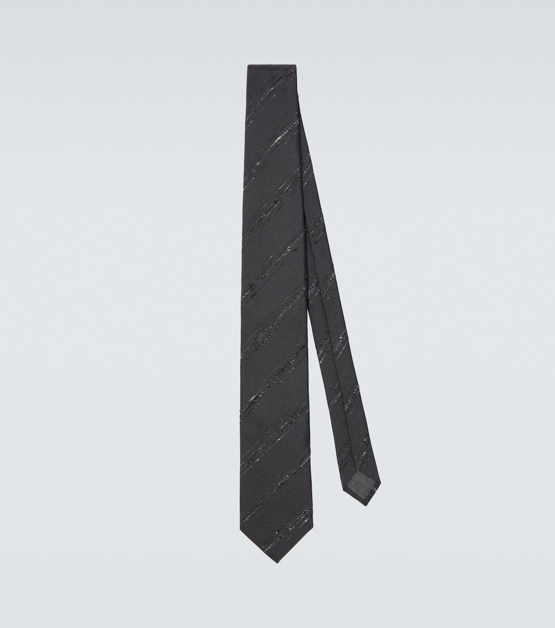 Brunello Cucinelli - Striped silk and cotton tie