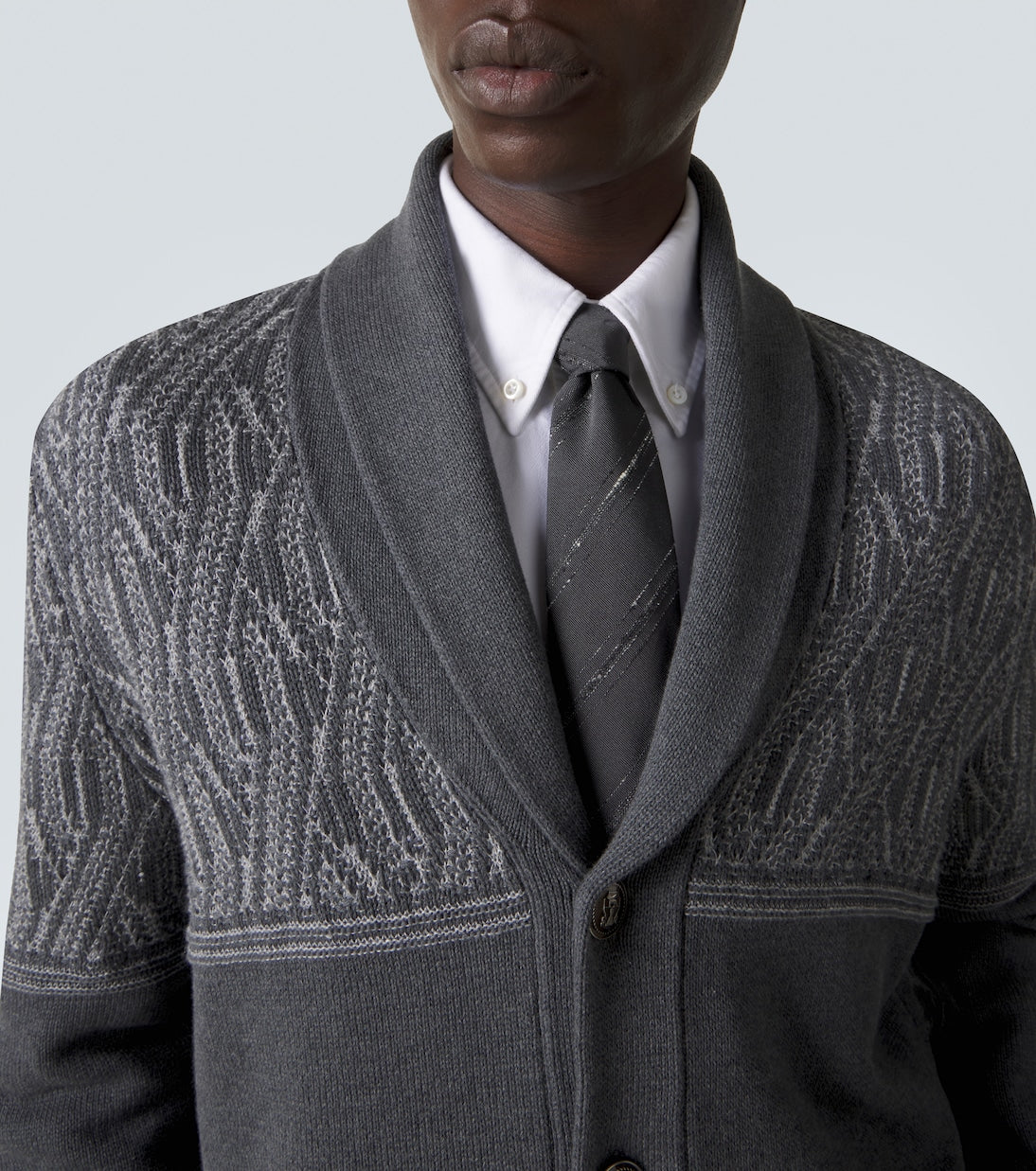 Brunello Cucinelli - Striped silk and cotton tie