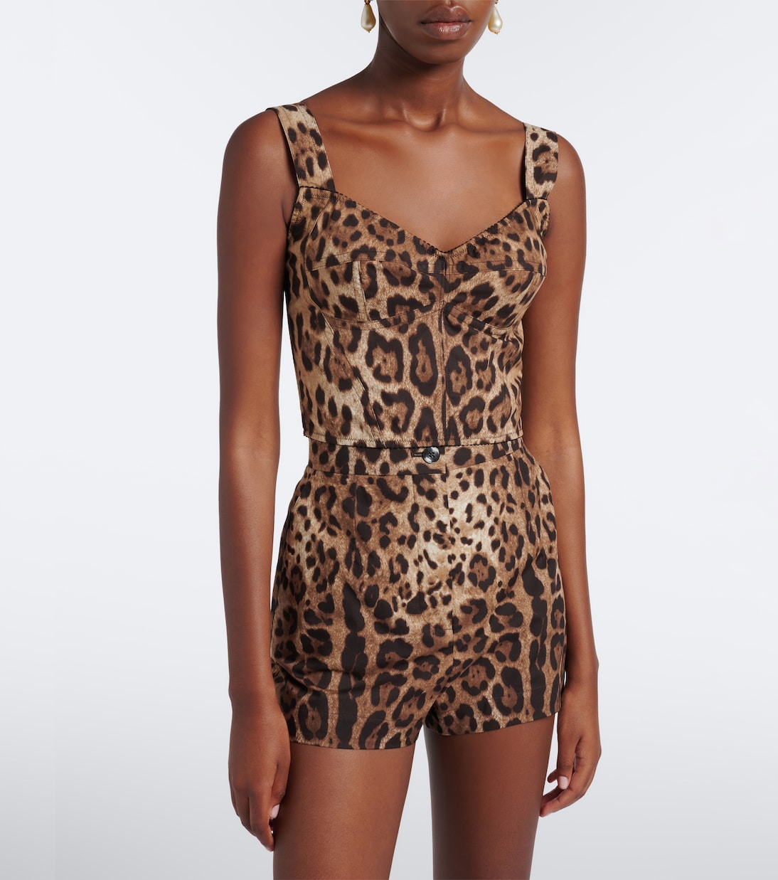Dolce&Gabbana - Leopard-print cotton shorts