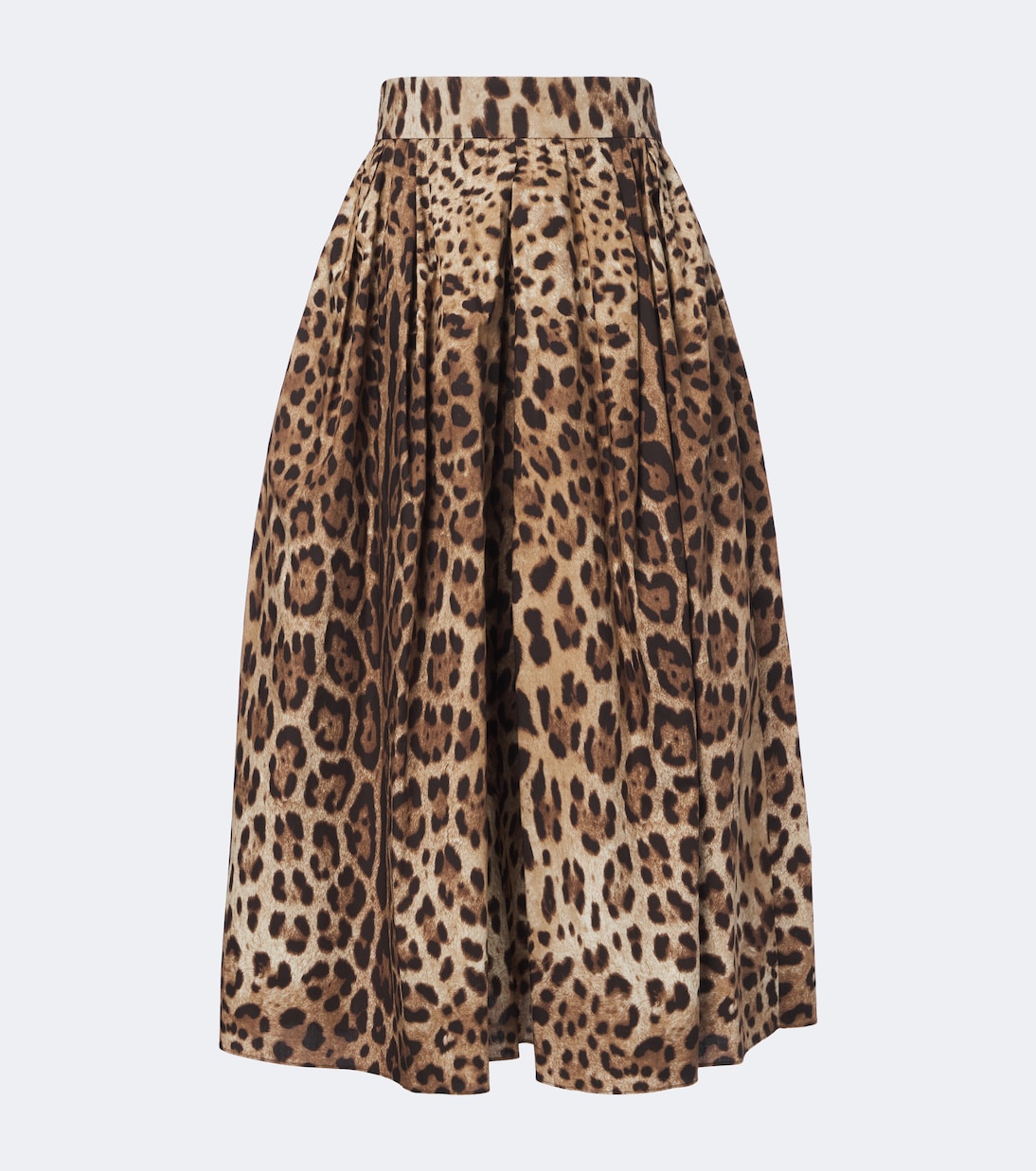 Dolce&Gabbana - Leopard-print cotton midi skirt