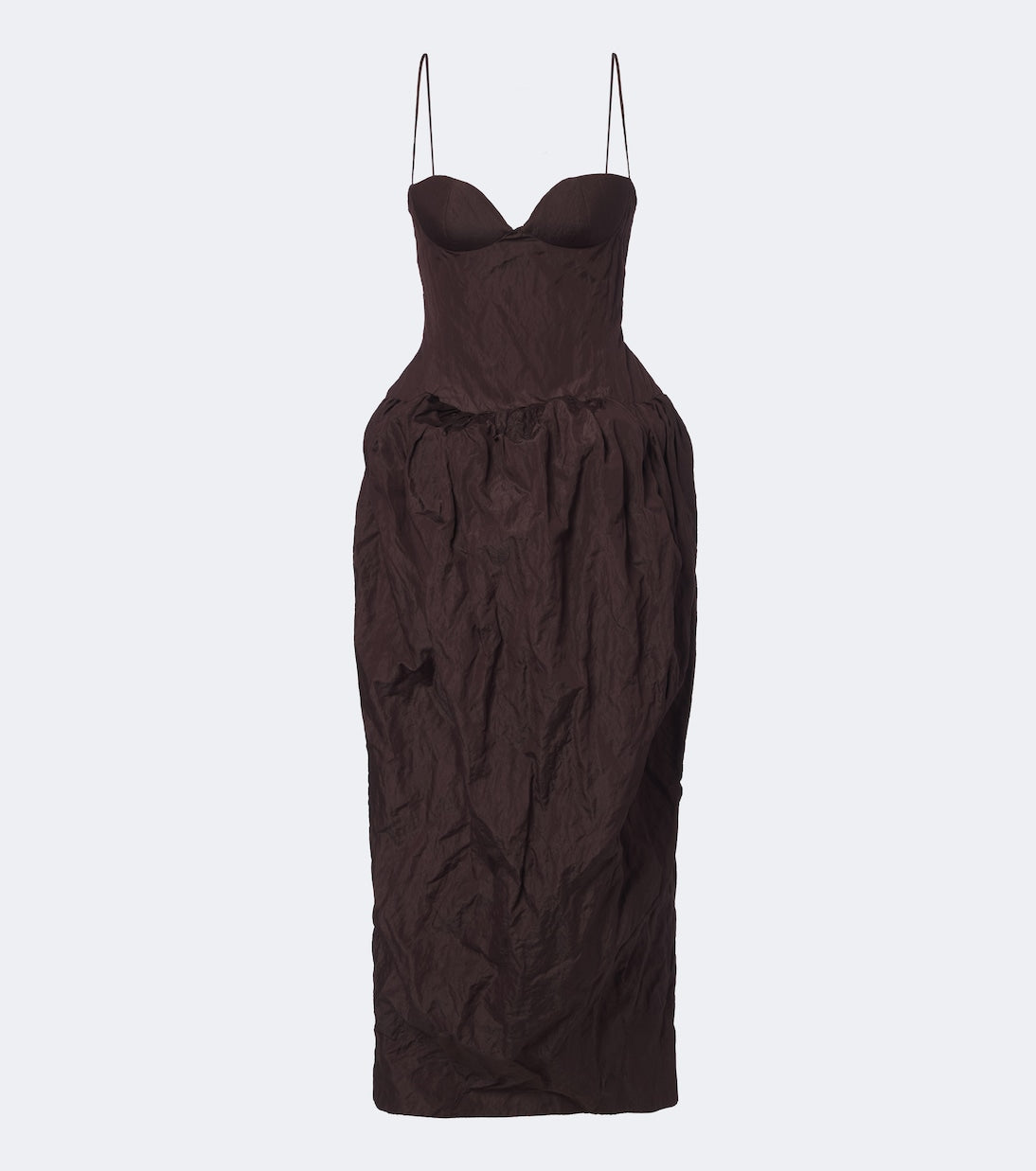 Magda Butrym - Gathered cotton-blend bustier dress
