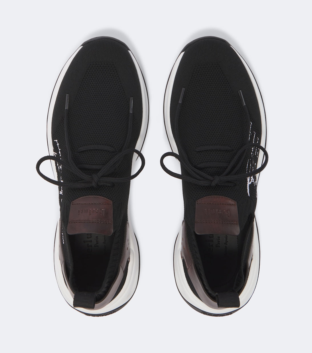 Berluti - Shadow leather-trimmed sneakers