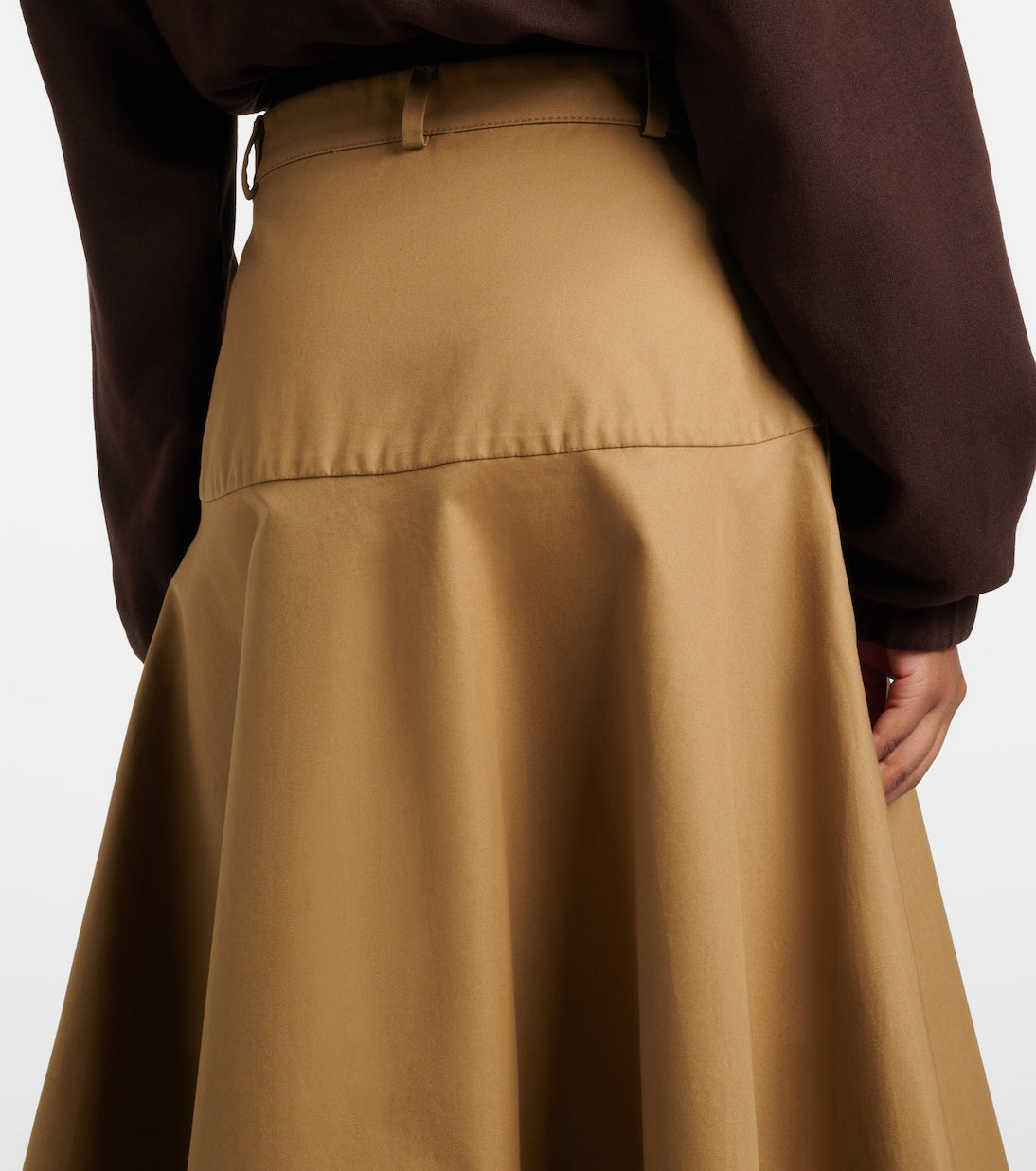 Balenciaga - Cotton twill midi skirt