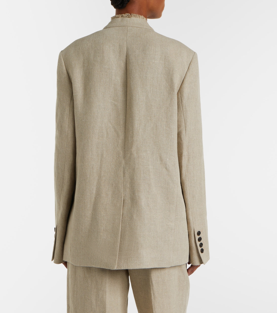Toteme - Frayed linen blazer