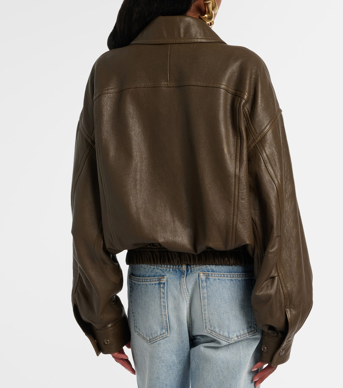 Saint Laurent - Leather bomber jacket
