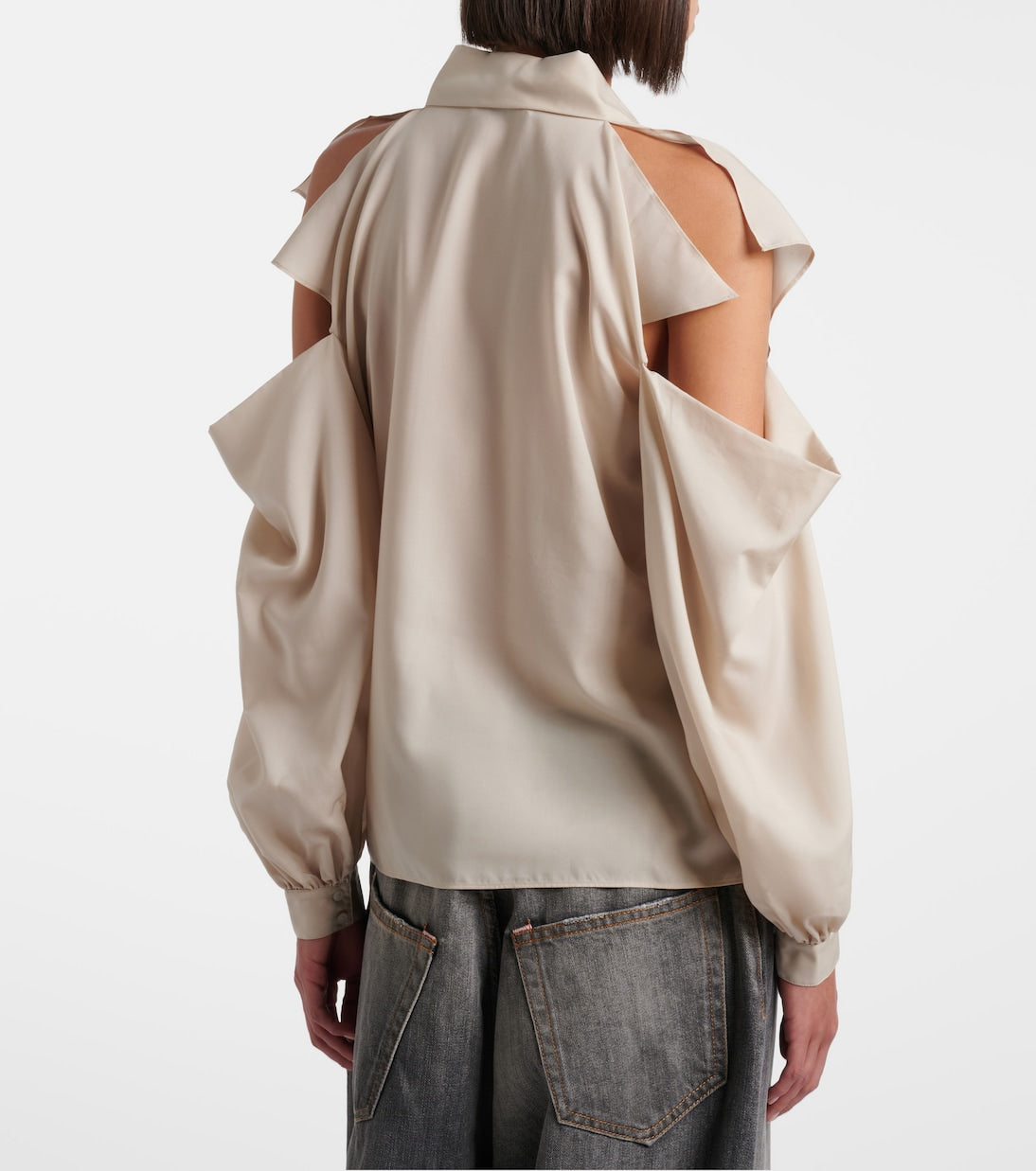 Acne Studios - Bow-detail cutout blouse