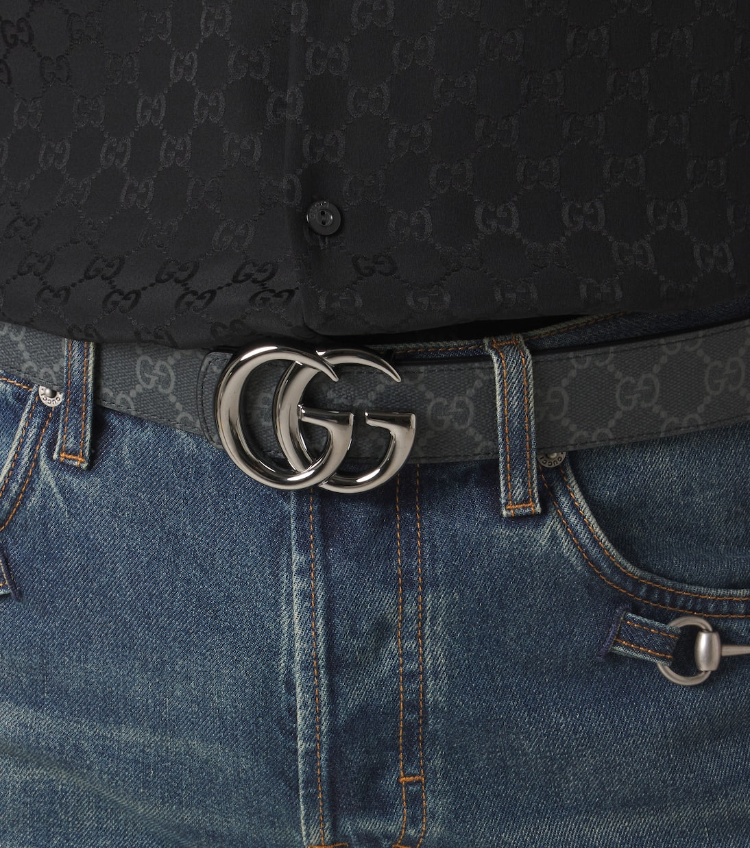 Gucci - GG Marmont reversible leather belt