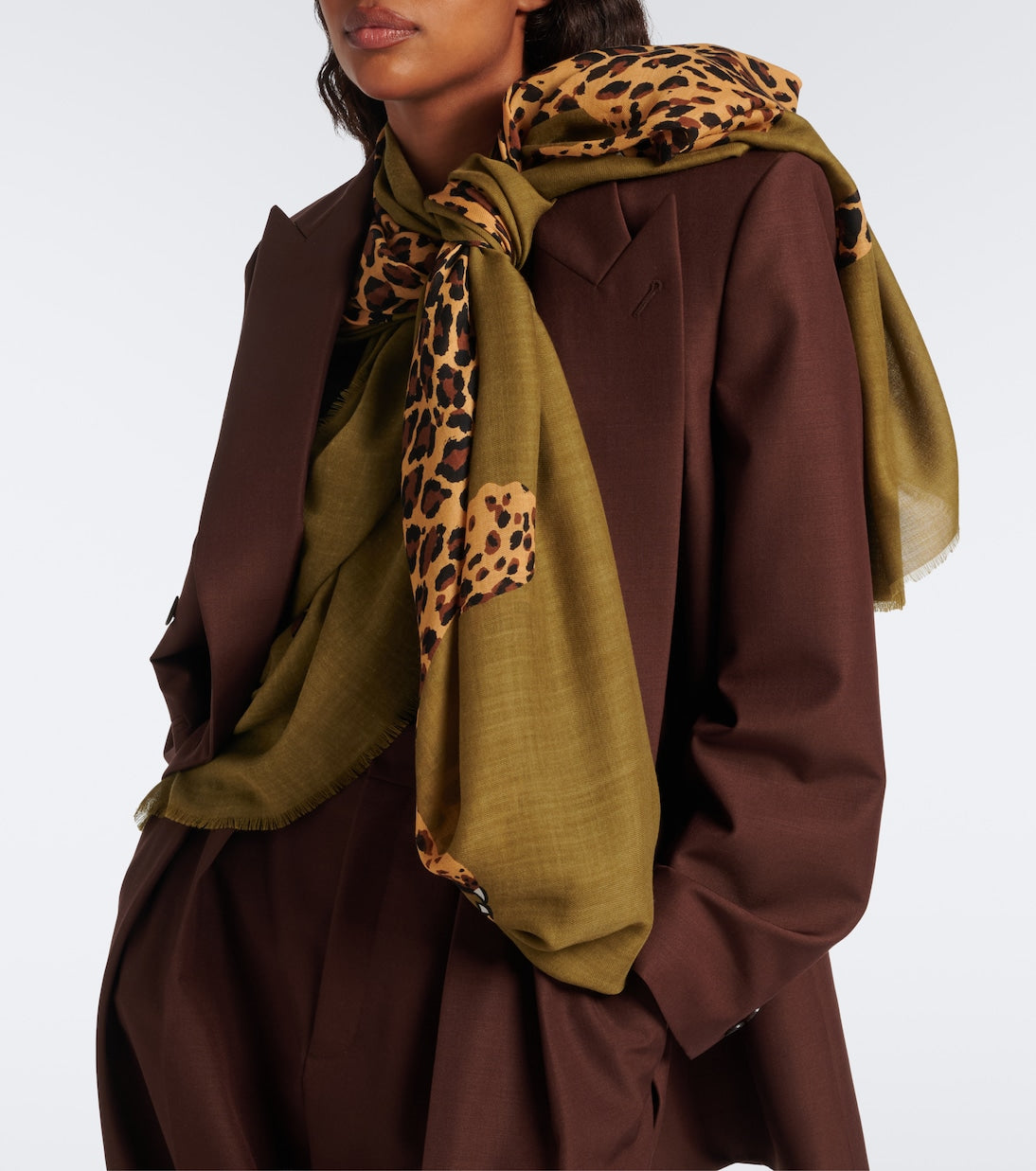 Saint Laurent - Printed wool scarf