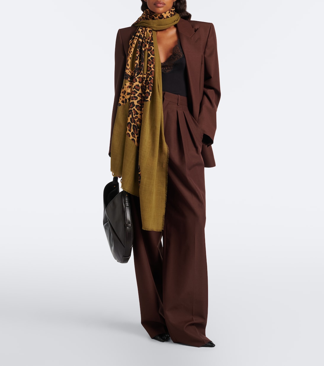 Saint Laurent - Printed wool scarf
