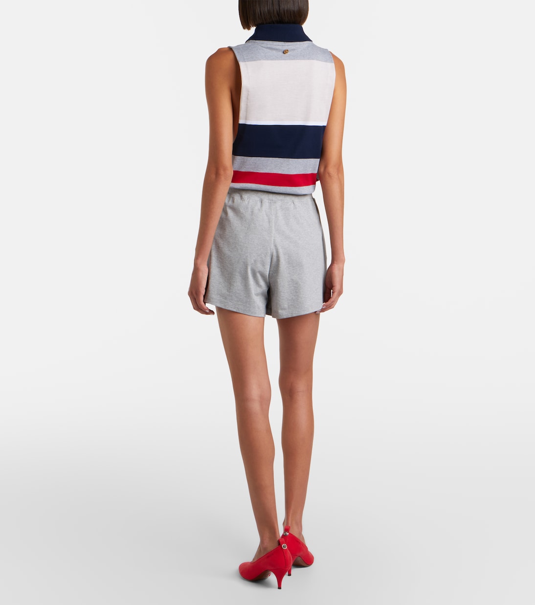 Versace - Logo cotton jersey shorts
